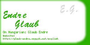 endre glaub business card